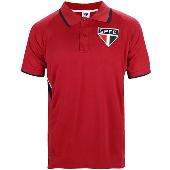 Camisa Polo São Paulo Rowland Vermelho Dry Masculina