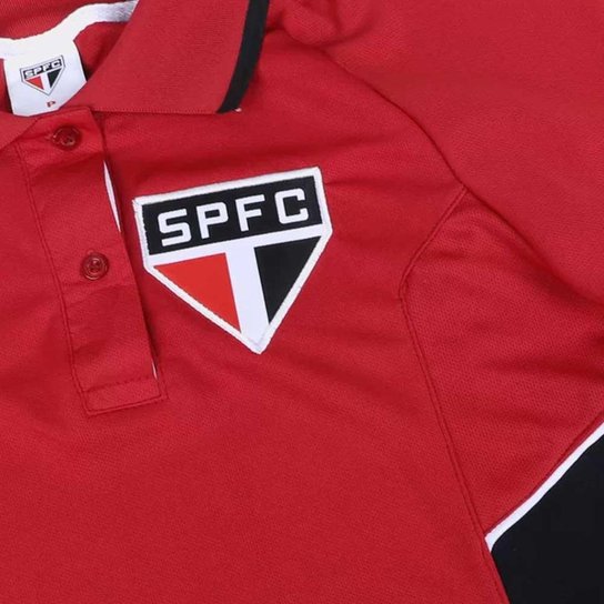 Camisa Polo São Paulo Rowland Vermelho Dry Masculina