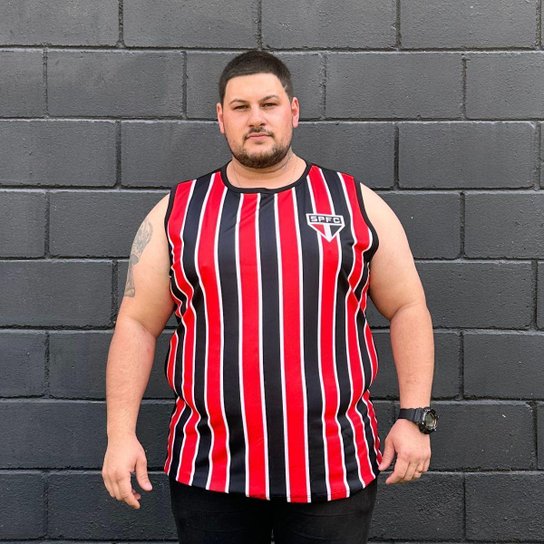 Camisa Regata do SÃO PAULO Oficial Away Camiseta Original Plus Size Licenciada SPFC Nova