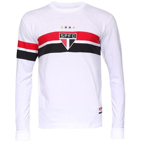 Camisa São Paulo 2005 Retrô Mundial Manga Longa Branca
