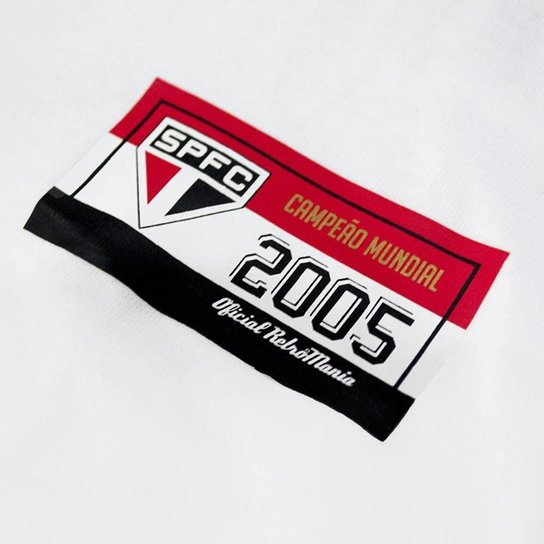 Camisa São Paulo 2005 Retrô Mundial Manga Longa Branca