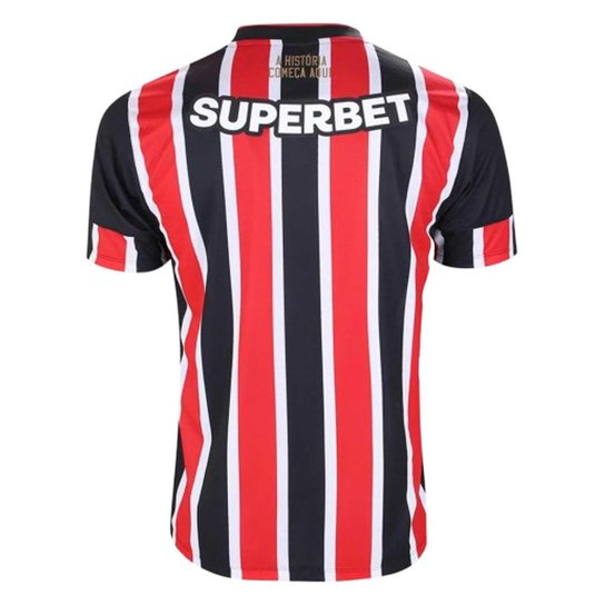 Camisa São Paulo 2024 Away Torcedor Masculino - Vermelho e Preto Vermelho E Preto P