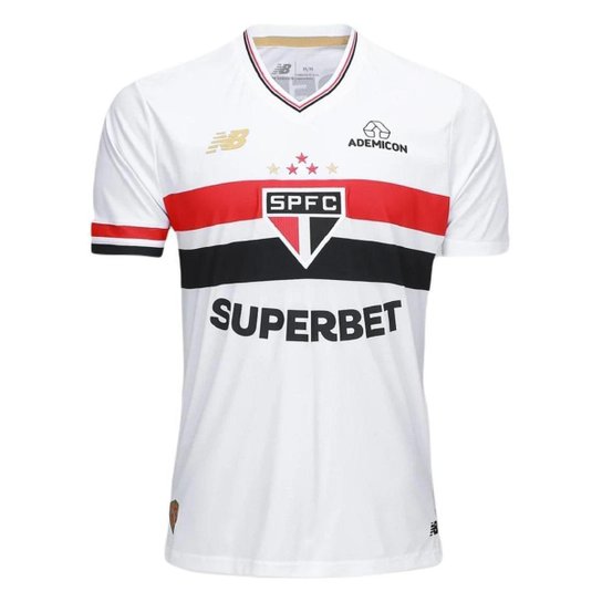 Camisa São Paulo 2025 Uniforme 1 Branca New Balance