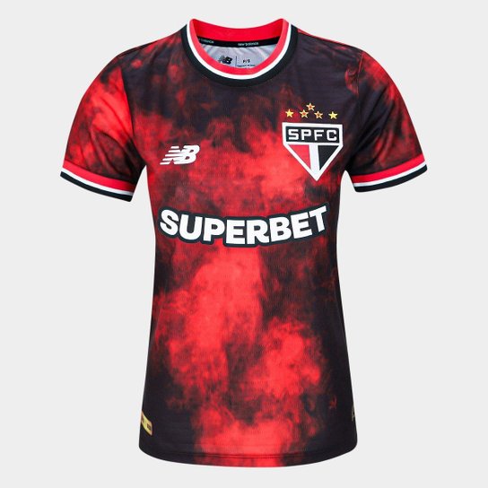 Camisa São Paulo 24/25 s/n° Torcedor Comemorativa New Balance Feminina