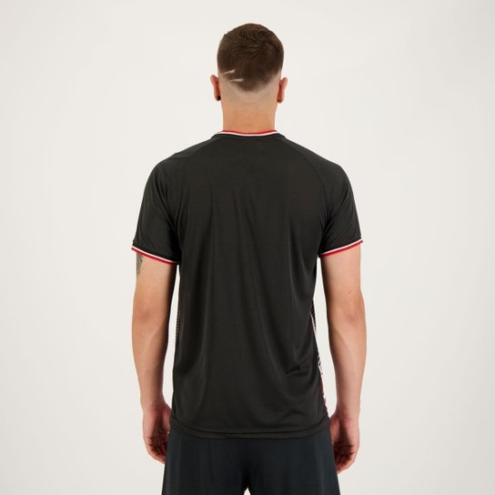 Camisa São Paulo Arrows Preta Vermelha e Branca