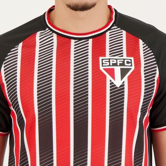 Camisa São Paulo Arrows Preta Vermelha e Branca