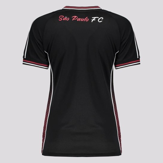 Camisa São Paulo Bordada Preta Feminina