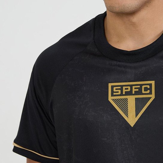 Camisa São Paulo Gold Dry Preta Masculina