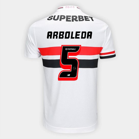 Camisa São Paulo Home 25/26 - Arboleda Nº 5 - Torcedor New Balance Masculina