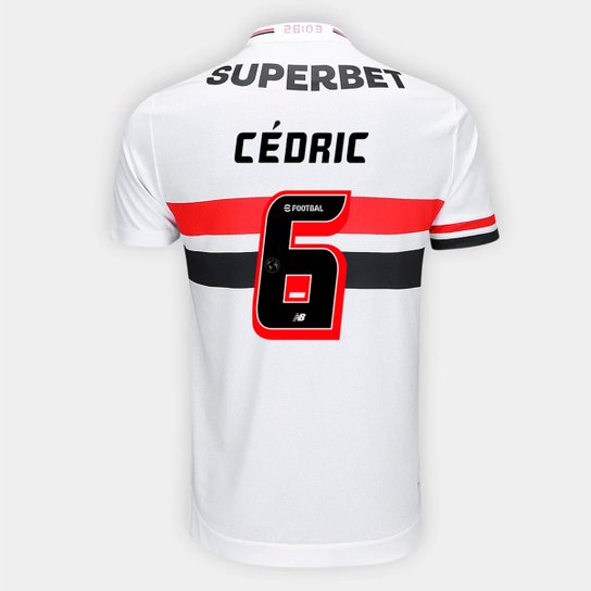 Camisa São Paulo Home 25/26 - Cédric Nº 6 - Torcedor New Balance Masculina
