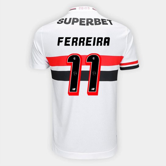 Camisa São Paulo Home 25/26 - Ferreira Nº 11 - Torcedor New Balance Masculina