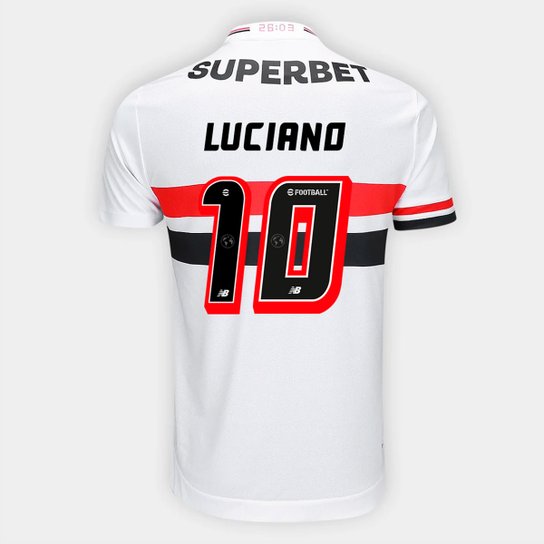Camisa São Paulo Home 25/26 - Luciano Nº 10 - Torcedor New Balance Masculina