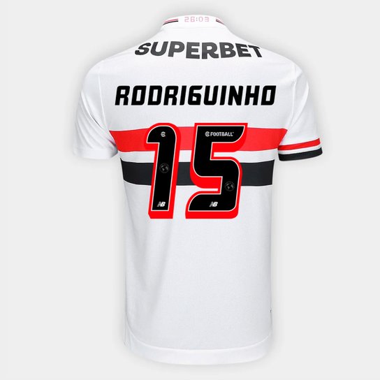 Camisa São Paulo Home 25/26 - Rodriguinho Nº 15 - Torcedor New Balance Masculina