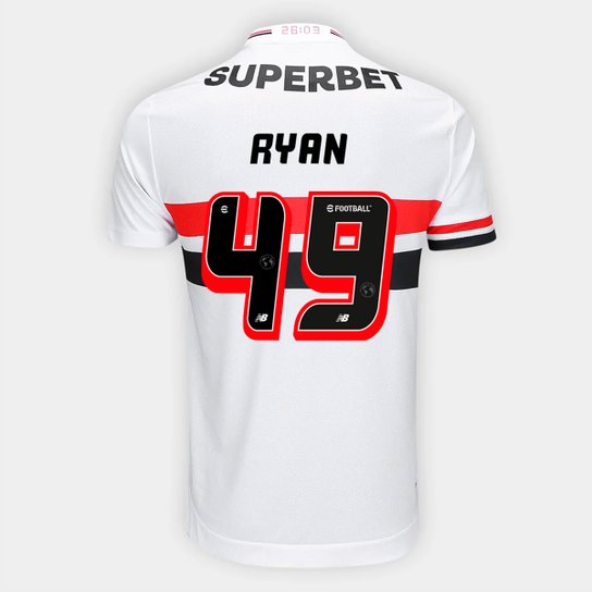 Camisa São Paulo Home 25/26 - Ryan Nº 49 - Torcedor New Balance Masculina