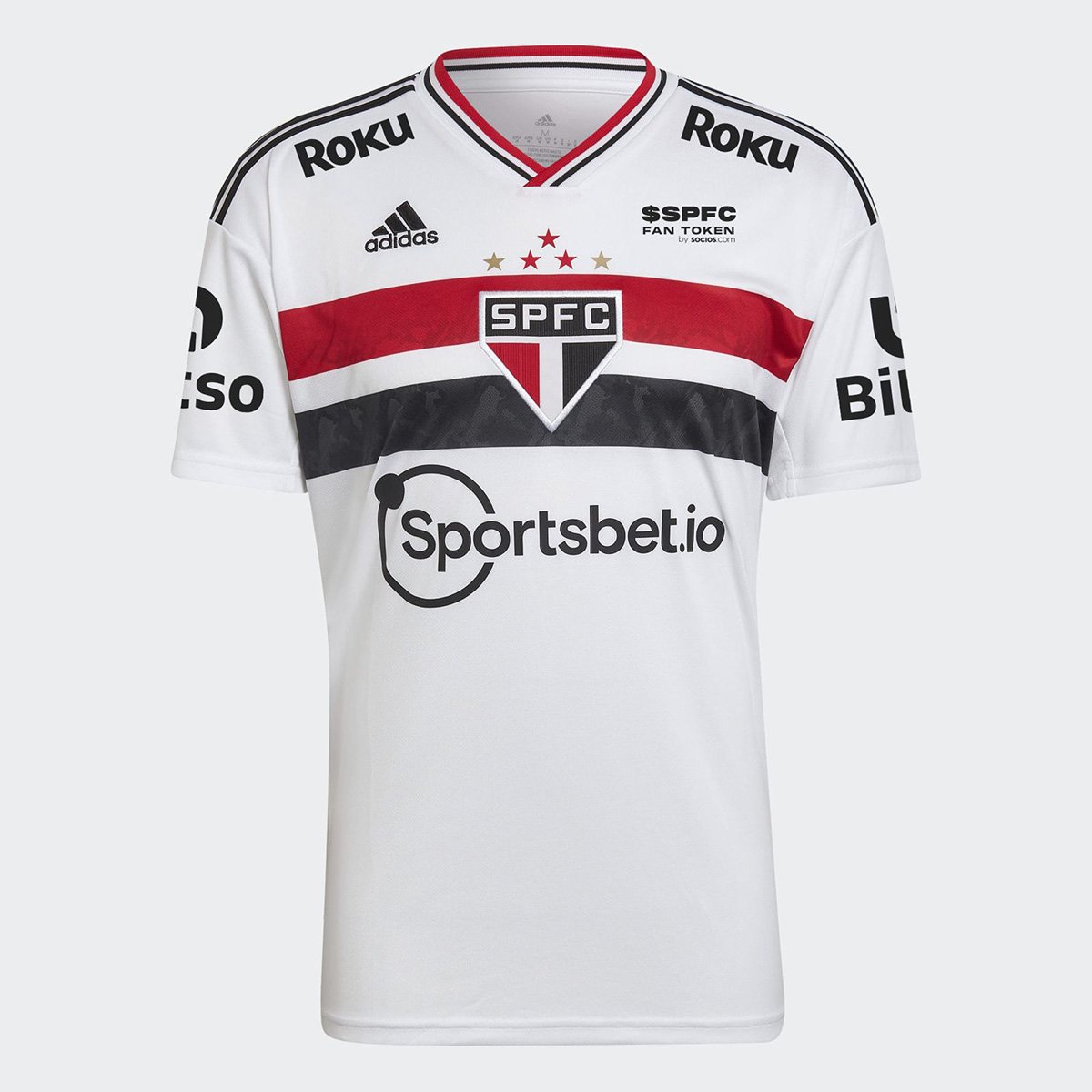 Camisa São Paulo I 22/23 c/ Patrocínio Torcedor Adidas Masculina