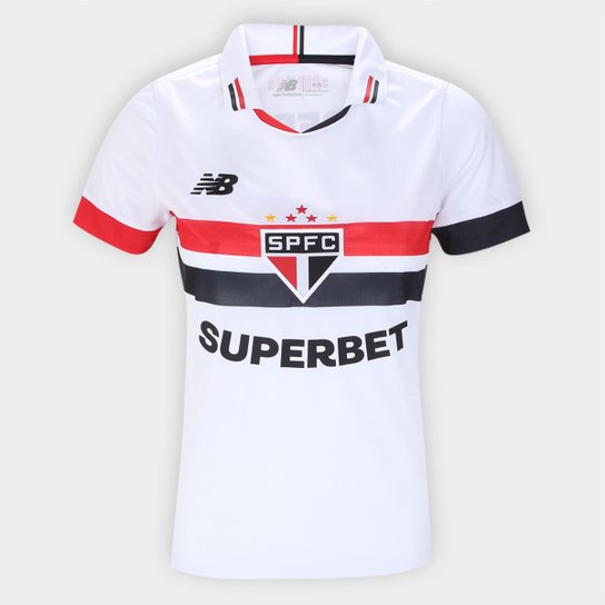 Camisa São Paulo I 24/25 s/n° Torcedor New Balance Feminina
