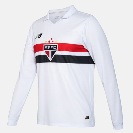 Camisa São Paulo I 24/25 s/n° Torcedor New Balance Manga Longa Masculina