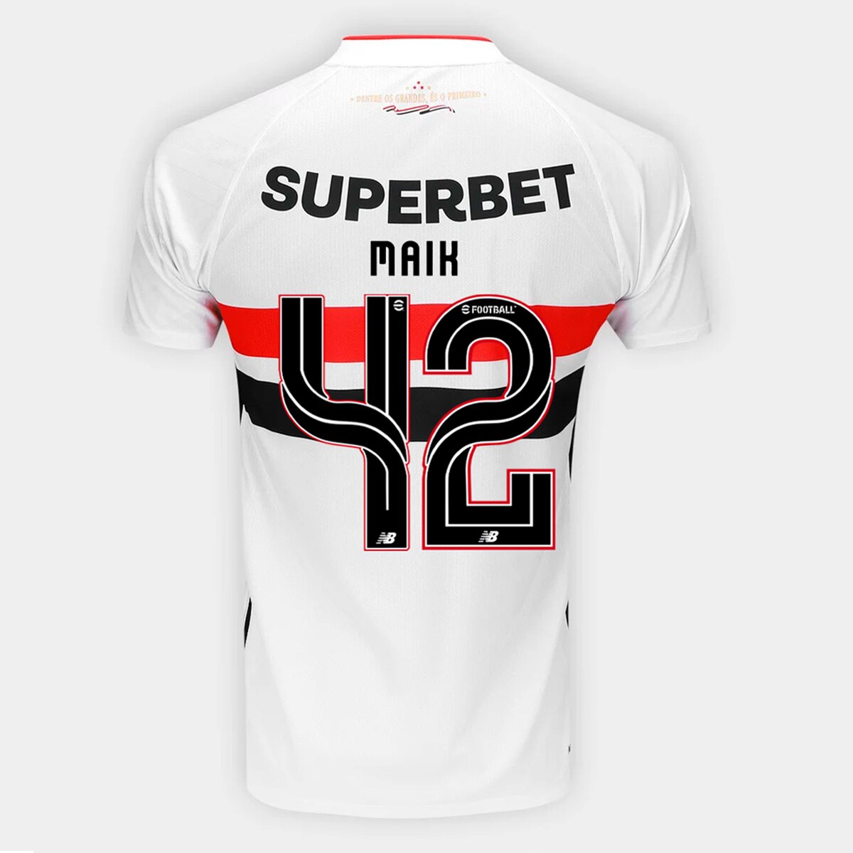 Camisa São Paulo I 26/27 Maik N. 42 Torcedor New Balance Masculina
