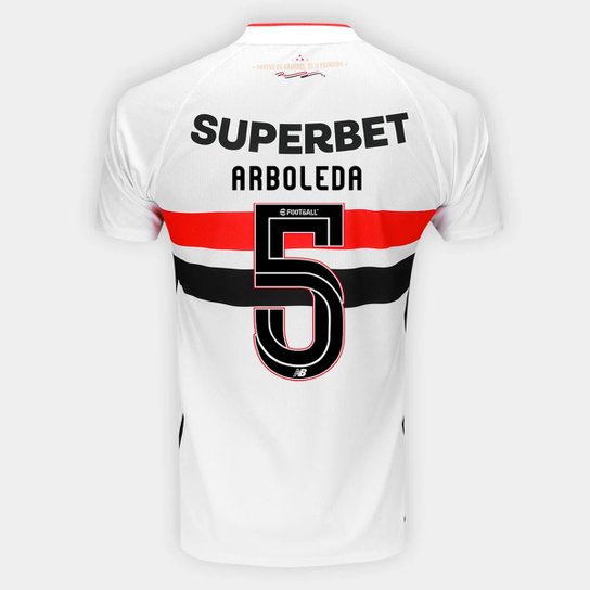 Camisa São Paulo I 26/27 Arboleda N. 5 Torcedor New Balance Masculina