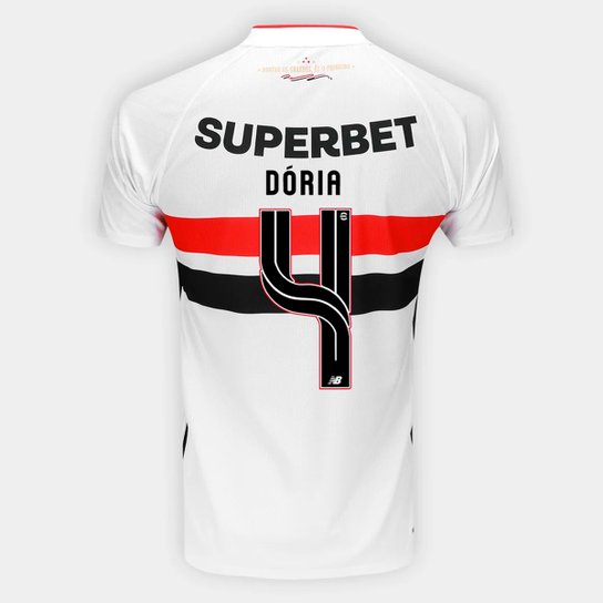 Camisa São Paulo I 26/27 Dória N. 4 Torcedor New Balance Masculina