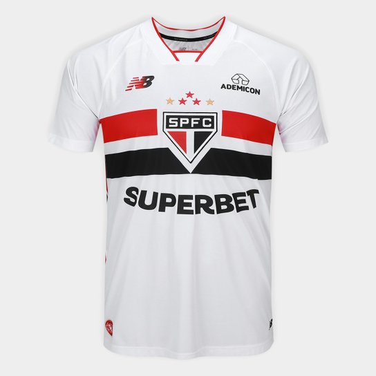 Camisa São Paulo I 26/27 Dória N. 4 Torcedor New Balance Masculina