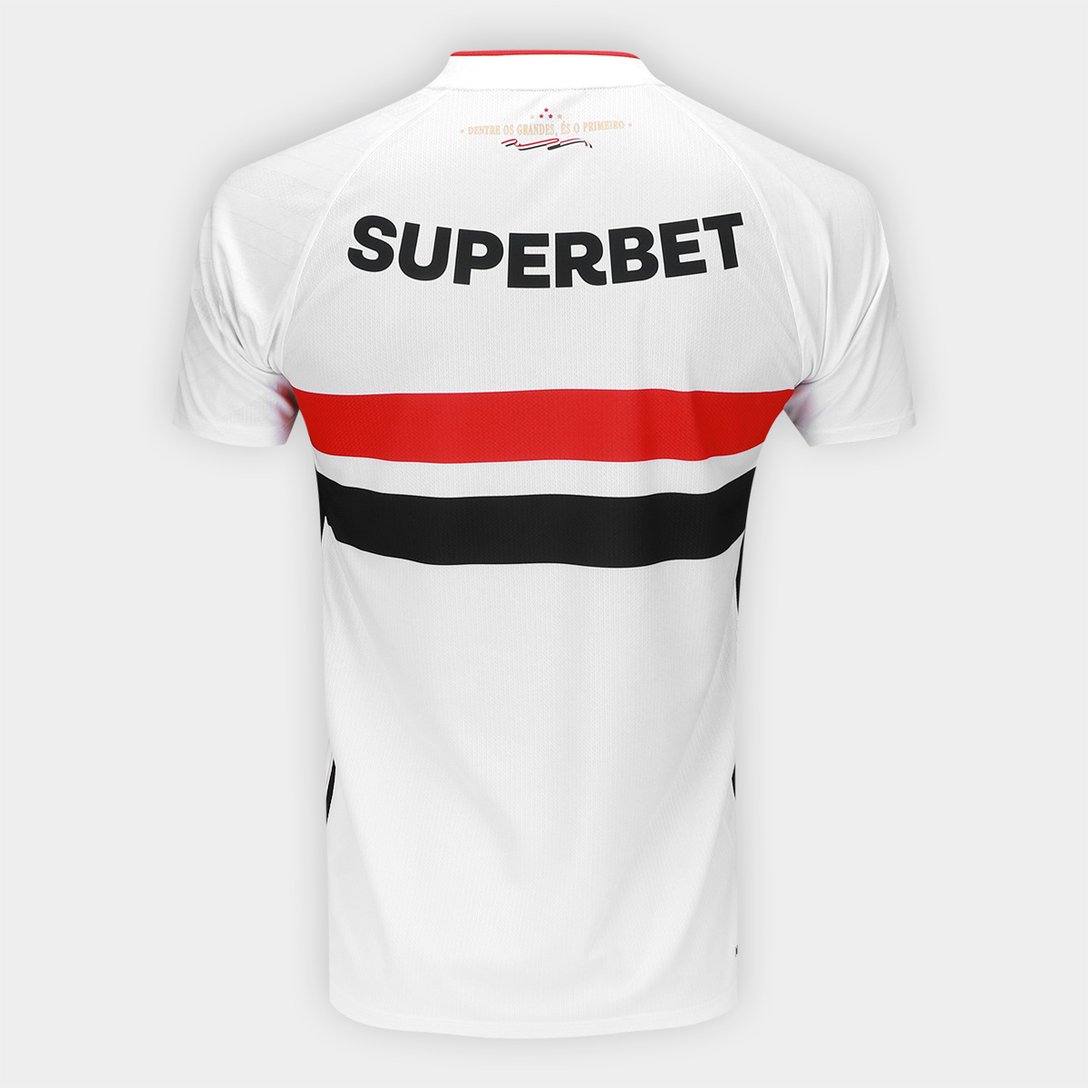 Camisa São Paulo I 26/27 Jogador New Balance Masculina - Branco+Vermelho 2