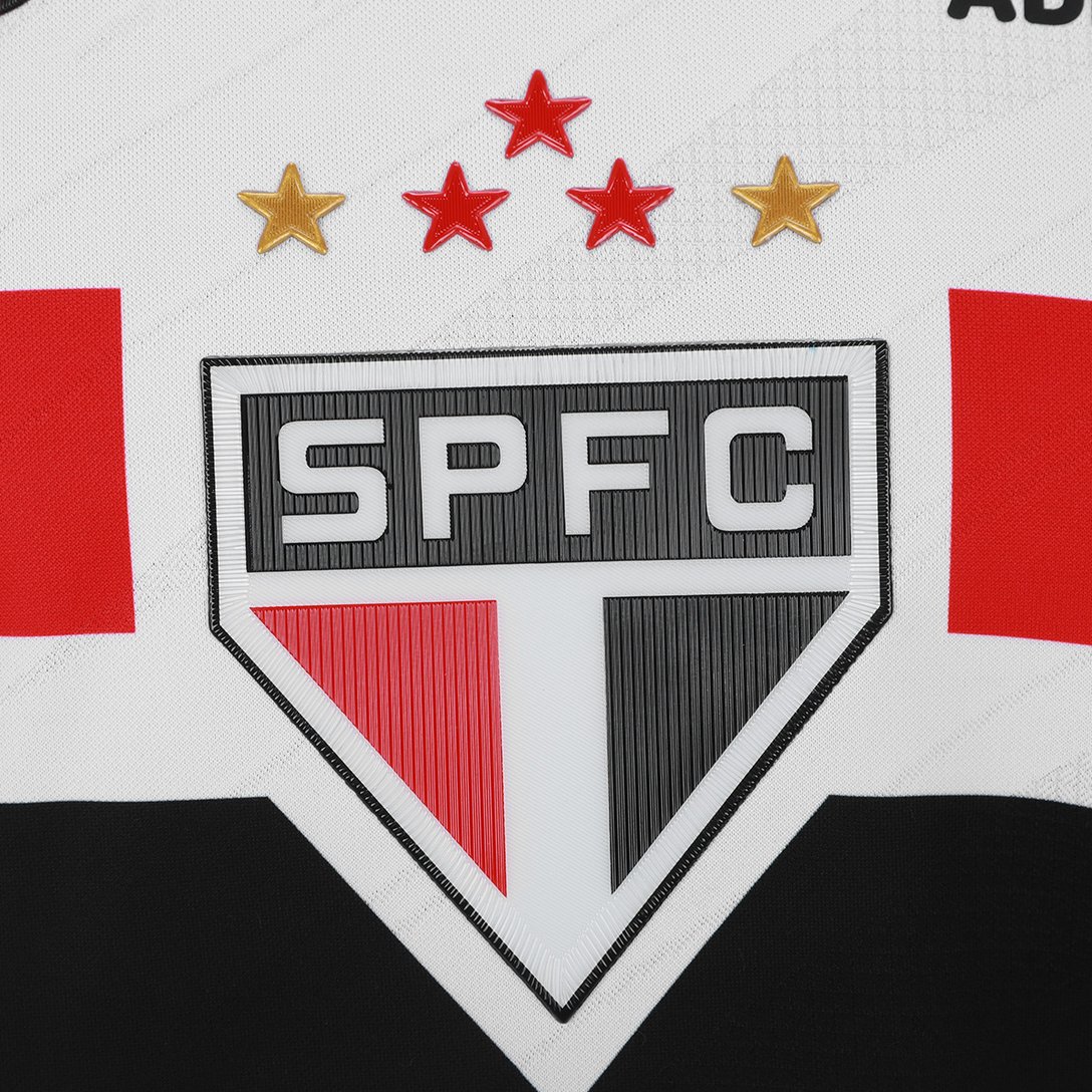 Camisa São Paulo I 26/27 Jogador New Balance Masculina - Branco+Vermelho 3