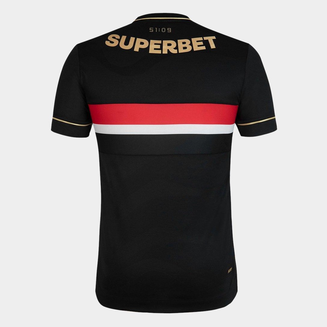Camisa São Paulo III 25/26 s/n° Jogador Comemorativa New Balance Masculina - Preto+Vermelho 2