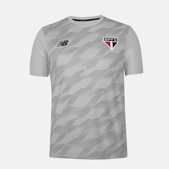 Camisa São Paulo New Balance Treino 2024 Cinza Claro Oficial