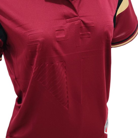 Camisa São Paulo Polo Emboss - Feminina