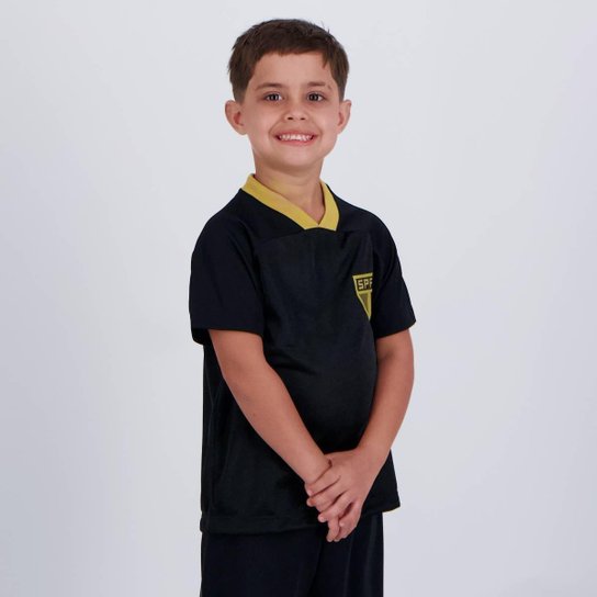 Camisa São Paulo Princípio Infantil Preta