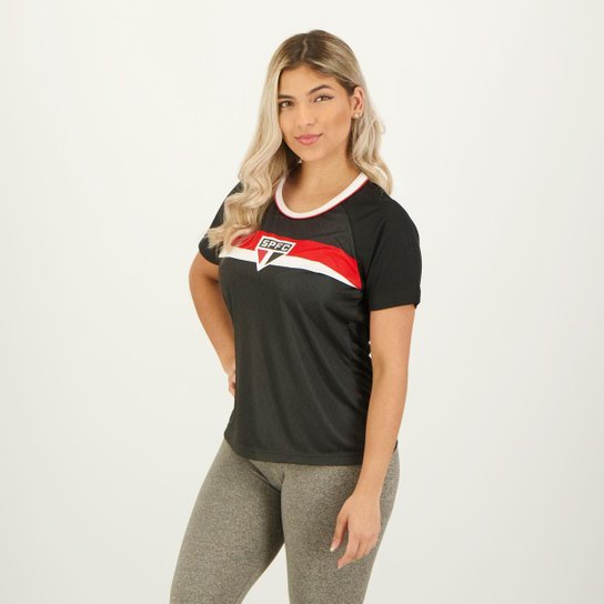 Camisa São Paulo Pristine Feminina Preta