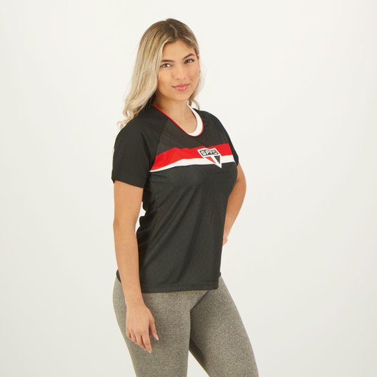Camisa São Paulo Pristine Feminina Preta