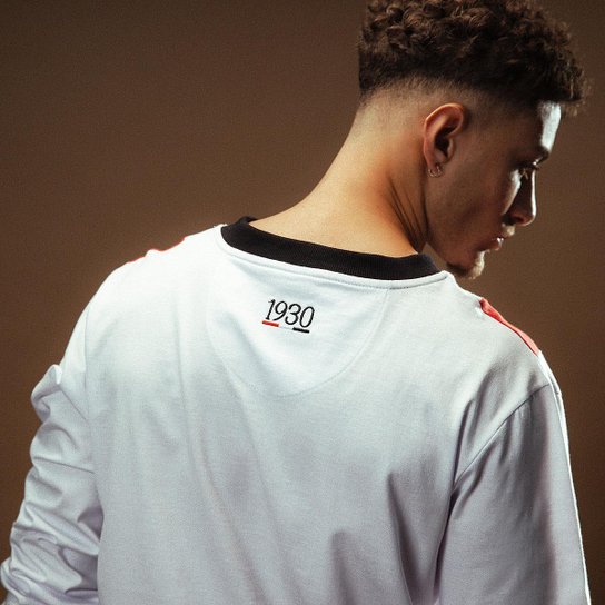 Camisa São Paulo Retrô 1930 Manga Longa Masculina