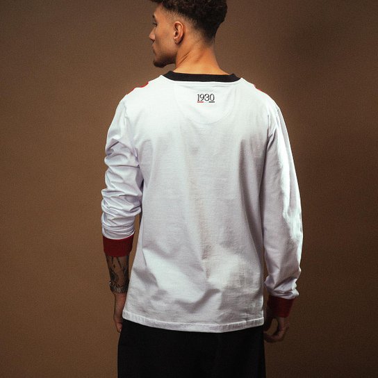 Camisa São Paulo Retrô 1930 Manga Longa Masculina