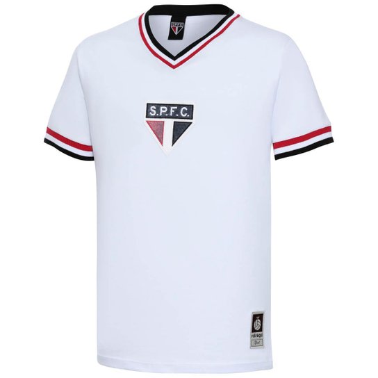 Camisa São Paulo Retrô 1930 White Manga Curta Masculina