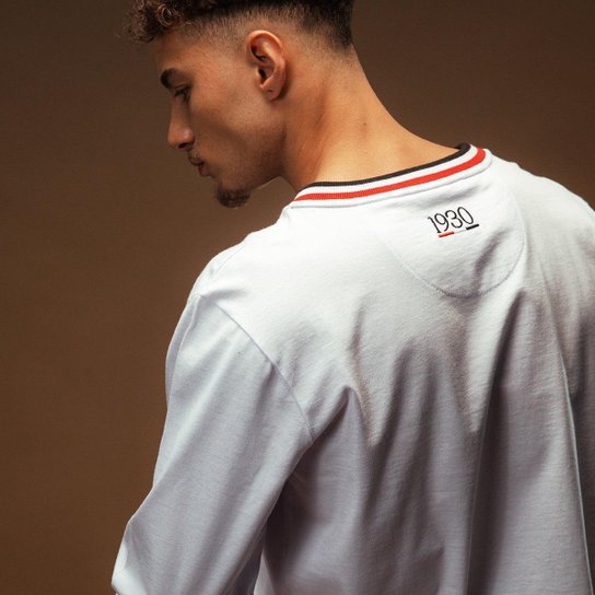 Camisa São Paulo Retrô 1930 White Manga Longa Masculina