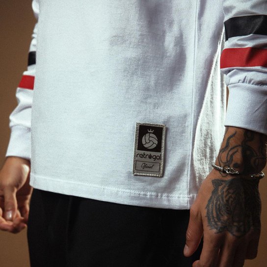 Camisa São Paulo Retrô 1938 Manga Longa Masculina