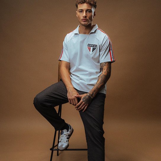 Camisa São Paulo Retrô 1980 Manga Curta Masculina