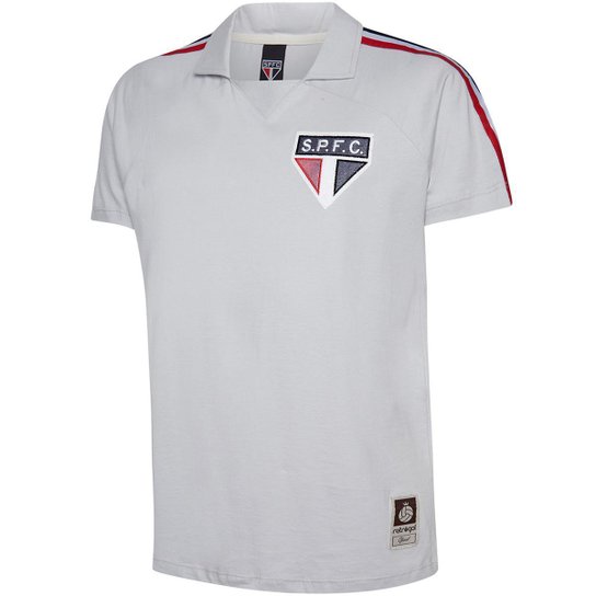 Camisa São Paulo Retrô 1980 Manga Curta Masculina