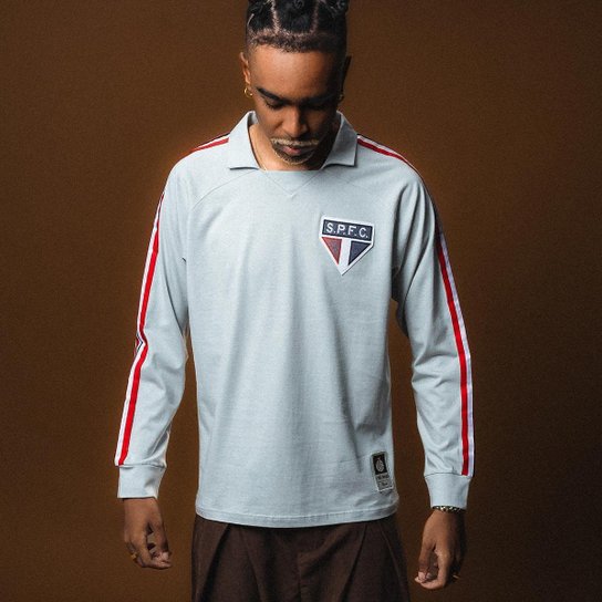 Camisa São Paulo Retrô 1980 Manga Longa Masculina