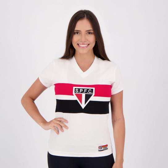 Camisa São Paulo Retrô 1980 Paulistão Feminina