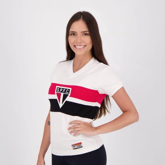 Camisa São Paulo Retrô 1980 Paulistão Feminina