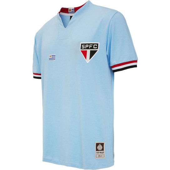 Camisa São Paulo Retrô Uruguai nº 10 Coleção Ídolos Masculina