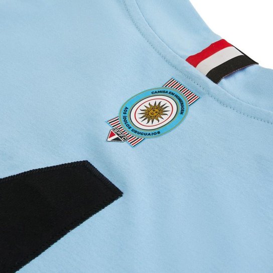 Camisa São Paulo Retrô Uruguai nº 4 Coleção Ídolos Masculina