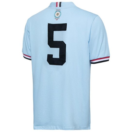 Camisa São Paulo Retrô Uruguai nº 5 Coleção Ídolos Masculina