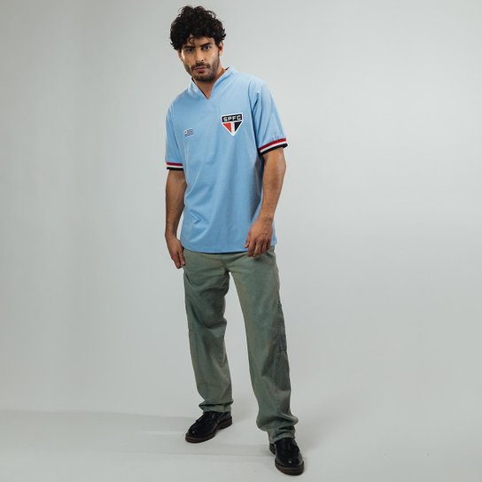 Camisa São Paulo Retrô Uruguai nº 5 Coleção Ídolos Masculina