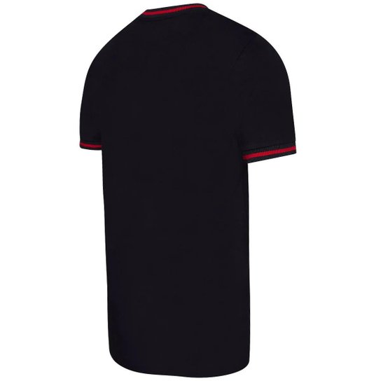 Camisa São Paulo Retrô Vintage Gola Careca Preta Masculina