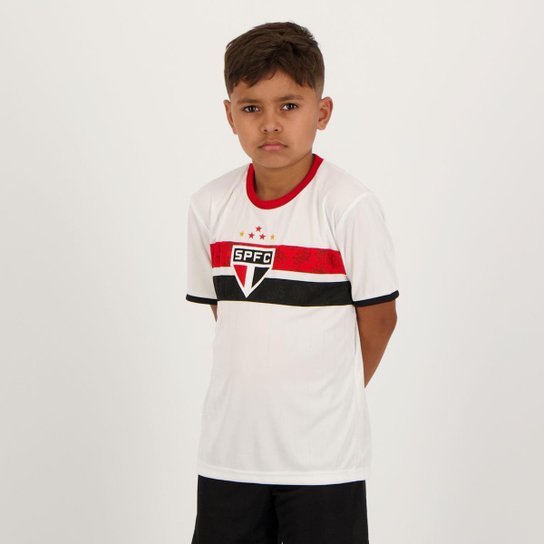 Camisa São Paulo Stencil Juvenil Branca