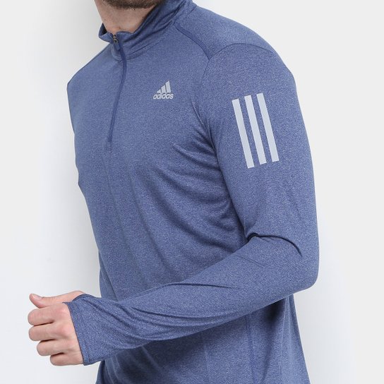 Camiseta Adidas Manga Longa Rs Ls Zip Masculina